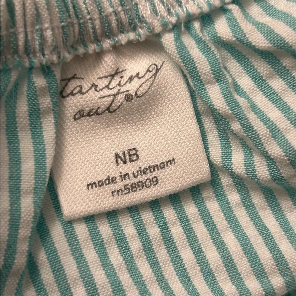 NWT-Starting Out Blue Striped Dress With Diaper Cover
